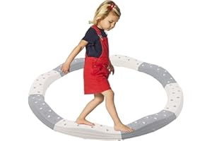 Arkyomi poutre d'équilibre pour enfants,marches ondulées,parcours motricité bébé enfant la coordination et la stabilité exterieur,circle balance stepping stonesavec surface texturée