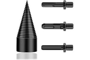 SVUPUE Holzspalter Schraube Kegel, Bohrkegel Holzspalter, Brennholzspalter Bohrer mit 3 Bohrgriffe, 50 mm