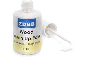 ZDBB Träfärg för reparationer, vit, 1 oz. Färgpenna för trärenovering, luktfri, snabbtorkande pensel för reparation av repor, fläckar, flisor och märken på möbler, dörrar, bord och byråar.