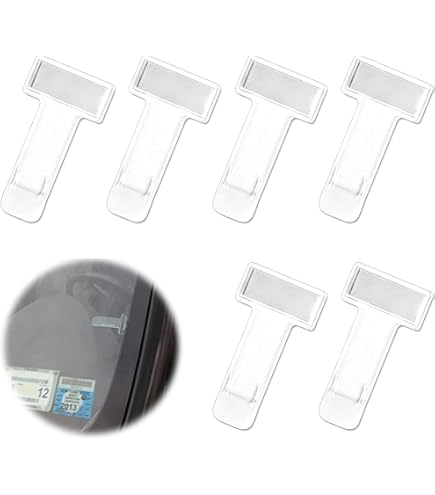 Clip Per Biglietto Parabrezza Auto | 6 Pezzi Trasparenti | Porta Biglietti Di Parcheggio E Tessere | Adesive E Pratiche - Foto 6