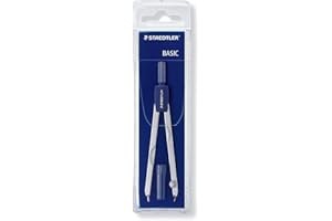 Staedtler Mars Basic - Compasso Scuola Media Elementare e Superiore, Include Astuccio e Tubetto Mine Compasso, Ideale per Cancelleria Scuola e Cartoleria - Materiale Scolastico e Cose per la Scuola