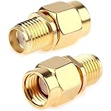 TengKo Coaxial Coax Adaptateur SMA Femelle RP-SMA Mâle Jack Adaptateur mâle SMA à SMA Femelle Connecteur pour Antenne WiFi ré