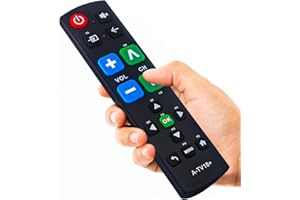 Gvirtue Large Button Universal Remote Control for Elderly, Easy to Use Big Button TV Remote for Seniors & Visually Impaired, Compatible with Samsung, LG, Sony, Panasonic, Sharp, Toshiba, Philips TVs