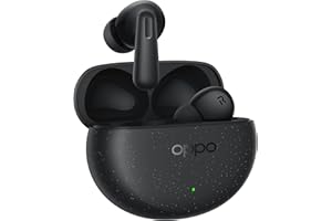 OPPO Enco Air4 Pro True Wireless, 44h czasu pracy, tytanowy sterownik 12,4 mm, Bluetooth 5,4, sterowanie dotykowe, redukcja szumów AI, Android i iOS, IP55, [wersja włoska], czarny