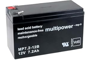 Powery replacement rechargeable battery for USV APC Back-UPS ES700, 12V, Lead-Acid