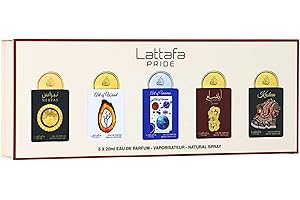 Lattafa Pride Eau de Parfum Gift Set Collection No.3 (5 x 20ml) | Luxury Perfume Gift Set for Men & Women | Long-Lasting Arabian Fragrances | Travel Mini Sprays