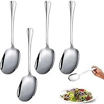Brateuanoii 2 Stuks Soeplepel Rvs, Metalen Koken Soeplepel, Kleine Serveren Soep Pollepel, Opscheplepel, Saus Pollepels, Pollepel Diepe Soep Lepel, Spiegelgepolijst Ronde Lepels, 19,3cm/16,3cm(Goud