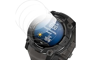 Beukei 4 Pack Screen Protector for Garmin Instinct 3 50mm,Glass Screen Protector, Anti-Shatter, Scratch Resistant, NO-Bubble, Crystal Clear, 9H Hardness,Mobile Phone Film