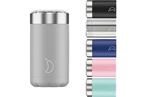 Chilly's Termo para Alimentos - Contenedor de Alimentos Reutilizable de Acero Inoxidable de - Aislamiento de Doble Pared para Mantener los Alimentos Calientes o Fríos - Gris, 500ml