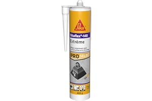 SIKA - Colle de fixation élévée maintien immédiat - Sikaflex-148 Extrême Blanc - Multi-supports - Construction et Bricolage - Charges lourges - Résiste aux variations de températures - 290ml