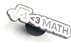 SNS COMPONENTS Pin's en métal émaillé avec inscription « I Love Math Maths », Métal