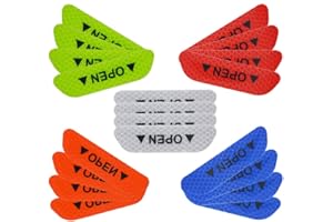 Senven Autocollants réfléchissants de porte ouverte avancée avertissant anti-collision, autocollants de voiture universels carte de sécurité avertissement étanche (20 pièces -5 ensembles)