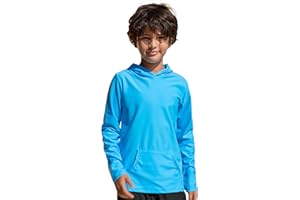 TIZAX Maillot de Bain Enfant Garçon T-Shirt Anti UV à Capuche Manche Longues pour Enfant UPF 50+ Rashguard Séchage Rapide avec Poche pour 4-14 Ans