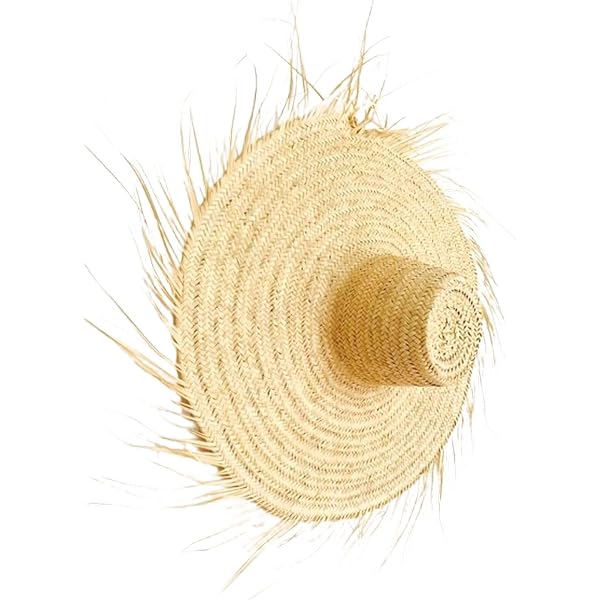 chapeaux de paille tissés, portables, à Large bord, Protection solaire