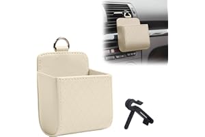 VBGURR Universal Car Boot Storage Box Leather Trunk Storage Box Car Accessories Unisex (Beige, 1PC)