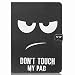 Produktbild Ledertasche Smartcover Hülle für iPad Pro 12.9 - Skitic Ultra Slim Lightweight PU Leder Flip Etui Tasche Schutzhülle Schale Smart Shell Case mit Auto Schlaf / Wach Funktion und Standfunktion für Apple iPad Pro 12.9 Zoll 2015 Tablet - Dont Touch My Pad - Schwarz