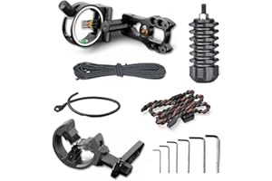 MILAEM Accessori per Arco Composto da tiro con L'Arco 5 Pin Mirino per Arco Freccia Resto Archi Stabilizzatore Peep Sight per la Caccia con L'Arco Compound