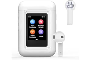 XUPURTLK KI 2-in-1 Übersetzer kopfhörer, 16 Sprachen beliebig gegenseitig offline übersetzen ohne App/WLAN, Übersetzer mit 144 Online-Sprachen, A8 Übersetzer für Reisen/Business