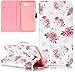 Produktbild Nnopbeclik Hülle Leder Für Samsung Galaxy J7 2017 [US-Modell] Flip Case Echt, Bunt Gemalt Painted Blume Case Folio PU Leather Handytasche, Brieftasche Schutz Etui Schale Tasche Multi Muster [Weiß Blume] Wallet Bookstyle Handyhülle mit Standfunktion Karteneinschub und Magnetverschluß Bumper Pour Samsung Galaxy J7 2017