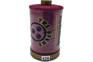 FILATI ITALIANI filo da cucito a macchina N.50 qualita top oro 1000Yds - 915 metri cotone egiziano (bordeaux - 1x)