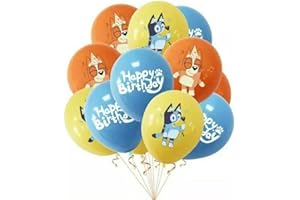 MADEOKOLTD 12" Bingo Bluey Kids Printed Latex Balloons Party Birthday Decorations UK