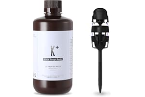 RI RESIONE RESIONE Resina per stampante 3D robusta, resina ABS ad alta precisione, rigida e resistente ai graffi, con basso assorbimento d'acqua e dettagli nitidi (nero puro, 1000 g)