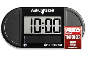 Needit Elektroniczna tarcza parkingowa Park Lite SOLAR I automatyczna tarcza parkingowa z dopuszczeniem przez Federalny Urząd ds. Ruchu Drogowego I Cyfrowy zegar parkingowy o długiej żywotności, 2