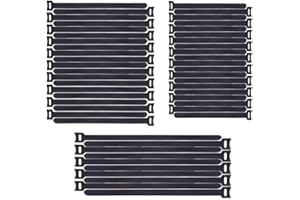 ZONEYAN Gancho y bucle correas,50Pcs Ataduras de Cable, Cable Correas Set, Reutilizables Cable Ties, Gancho Bucle Correas, Cable Organizador, 3 Tamaños Diferentes (30cm, 20cm, 15cm) –– Negro