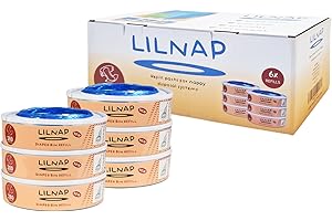 ‎LILNAP LILNAP - 6 Nachfüllkassetten kompatibel mit Angelcare Windeleimer & Litter Locker II (RUNDE KASSETTEN) - Neues Design