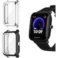 Giaogor Schutzhülle Kompatibel mit Amazfit Bip U, Flexibles TPU Vollschutz mit Displayschutzfolie Kratzfest Displayschutz Sch