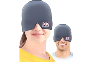 CROWNZZ Migraine Relief Cap - Instant Relief with Reusable Headache Hat - Natural and Effective Pain Relief - Extra Gel for Long-Lasting Hot and Cold Therapy - Soothe Headaches with a Comfortable Fit Wrap