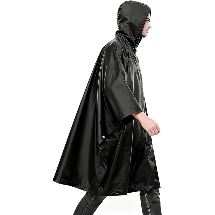 2 Poncho Antipioggia EVA Riutilizzabili Leggeri Con Cappuccio Per Adulti Unisex – Bianco, Per Viaggi Ed Escursioni