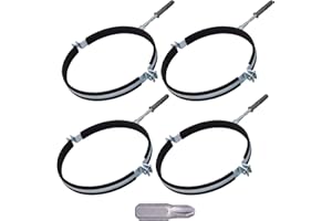 SKIR'CO (4 piezas) Soportes de tubería con revestimiento de goma para tubos de 200 mm, soportes de tubería para montaje en pared y techo, abrazaderas de tubería