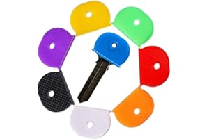 JUHONNZ Cubierta de Llave Colores,24 Piezas Funda de Teclado Etiquetas Tapa de Llaves de Identificación para Casa Oficina Hotel Goma Media Ronda,6 Colors