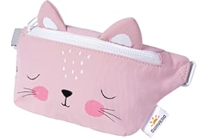 SUNVENO Baby Sac ventral, Sac Banane, Sacoche de Hanche pour Enfants garçons, Filles,Superbe Cadeau pour Les Petits Enfants à la Maternelle (Rosa Cat)