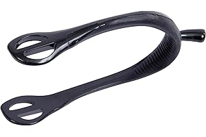 Kincade Plastic/Rubber Spurs, Black/Black, Adults 20mm