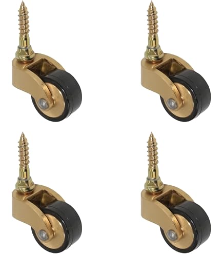Skelang - Lot De 4 Roulettes Pivotantes 26 Mm En Alliage De Zinc, Tige 8 Mm, Capacité 163 Kg Pour Meubles