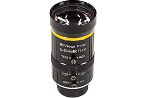 Arducam 8–50 mm C-Mount-Zoomobjektiv für IMX477 Raspberry Pi HQ Kamera, mit C-CS-Adapter, industrielles Teleskopobjektiv