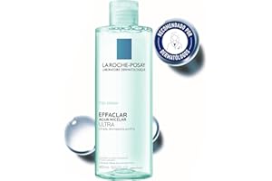 LA ROCHE-POSAY La Roche Posay Agua Micelar, Limpiador facial, Limpia y Elimina Impurezas, Effaclar Ultra, Enriquecida con Agua Termal, Para pieles grasas con tendencia acneica, 400 ml