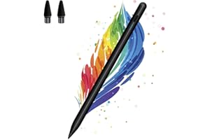 LáPiz para Tablet Universal, Taiyongkang Lapiz Tablet Compatible con iPad iPhone Lenovo Samsung Huawei Movil, Fast Charge Lapiz Tactil, MagnéTica Pencil Tablet, Apagado AutomáTico Stylus Pen (Negro)