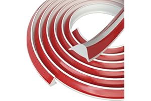 CUYSFEAD TPE 5 Meters（13mm*19mm）Quadrant Trim,Caulk Strip Self-adhesive Decorative Skirting Board Flexible Moulding Trim for Living Room Bathroom Vanity Corner Ceiling Laminate Flooring Crevice,Wall Decoration