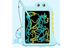 Fullware Dinosaurier LCD Schreibtafel Kinder 10 Zoll Bunte Maltafel Zaubertafel Kinder Tablet ab 2 3 4 5 6 Jahre, Wiederverwendbar, Drucksensitiv, Doodle, Skizze, Geschenk Junge Mädchen 7 8 9 10, Blau