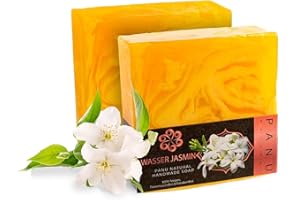 PANU NATURAL Panu Gelsomino d'acqua Soap - Sapone da doccia vegano per tutti i tipi di pelle - Sapone naturale come gel doccia solido e shampoo solido - Pezzo di doccia naturale - Sapone senza animali