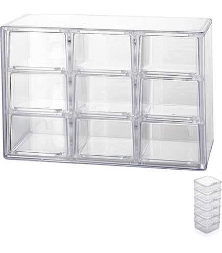 Organizzatore Cassetti Yosemy 16 Pezzi | Trasparente Con Gommini Antiscivolo | Per Ufficio, Cucina, Cosmetici - Foto 4