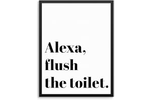 Sincerely, Not Funny Sarcastic Quote Wall Decor Art Print -UNFRAMED- Modern Black White Typography Artwork for Bathroom (8"x10", FLUSH)
