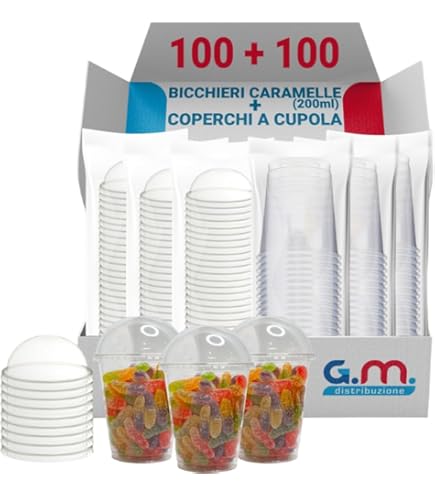 1000 Bicchieri Acqua in Plastica Bianchi da 200 ml, Riciclabili, Extra Rigidi e Super Resistenti, Usa e Getta, Ideale per Casa, Ufficio, Asporto Bevande Fredde (3 formati disponibili