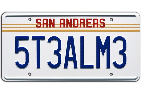 GTA San Andreas Tow Truck | Steal ME | Metal Stamped License Plate
