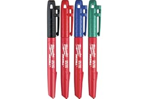Milwaukee 48-22-3106 Markery Permanentne, Wielokolorowy, 4 sztuki