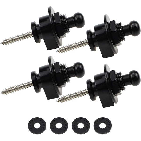 Blocco Cinghia Chitarra In Metallo - 2 Pezzi, Antiscivolo, Per Chitarra Elettrica E Classica - Foto 2