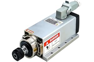 LCRHLCNC 2.2kw CNC Spindel Motor 220V 400Hz 24000Rpm Luftgekühlter quadratischer Spindel Dorn für Gravur PVC ‎ (2.2KW)